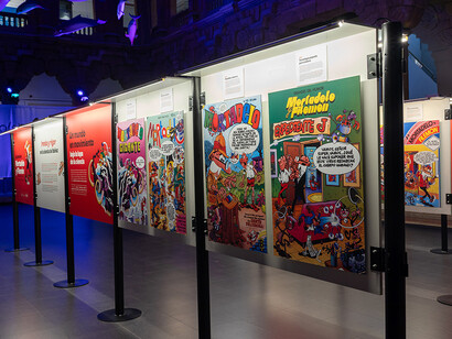 La ciencia de Mortadelo y Filemón. Crónicas disparatadas de la investigación en España, vista de exhibición. Cortesía de Casa de la Ciencia 