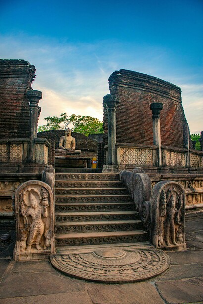 Ruins of Atadage were the house of the tooth relic of Buddha during Polonnaruwa era