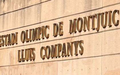 L'entrée du stade olympique de Montjuic, à Barcelone, en Espagne, stade de l'équipe du FC Barcelone