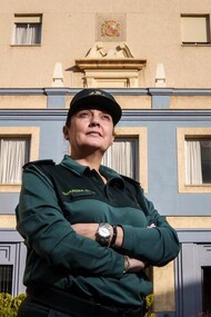 Una mujer integrante de la Guardia Civil española