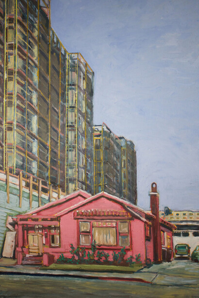 Adrian Delgado, Pink house (detail), 2020. Courtesy of 1202 Contemporary