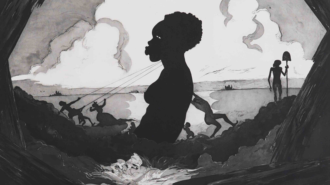Kara Walker, Resurrection story With patrons (detalle), 2017. Cortesía de la Fundación Proa