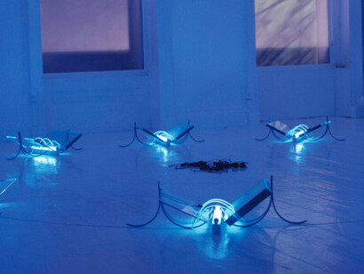 Hamad Butt, Transmission, 1990, installation at Milch, London, 1990. Courtesy of Whitechapel Gallery. Tate. Image © Jamal Butt. Photo by Tim Martin