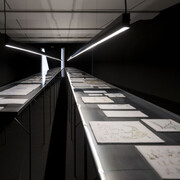 Drawings of architectures, exhibition view. Courtesy of Museo Patio Herreriano