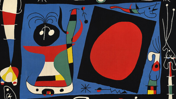 Joan Miró, Composition n° 1 (Femme au miroir) (detail), Ausführung 1966. Courtesy of Museum der bildenden Künste Leipzig