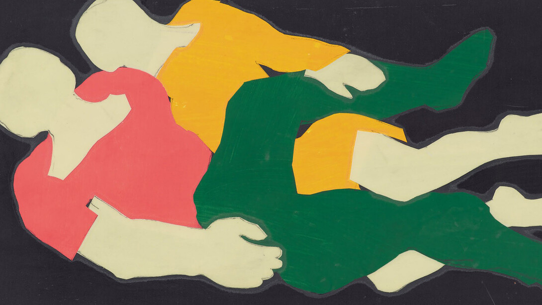 Franz Gertsch, Liebespaar (nach courbet) I (detail), 1967. Courtesy of Museum Franz Gertsch