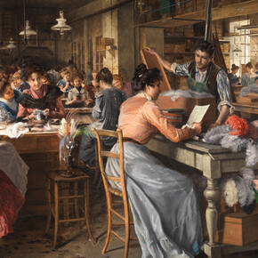 Johann Hamza, Decorative feather factory (detail), 1902. Courtesy of Dom Museum Wien