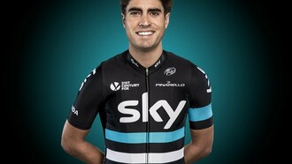 El ciclista vasco Mikel Landa con la equipación de su nuevo equipo, el Team Sky 