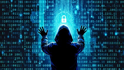 The ominous digital landscape with a central padlock emphasizes the critical vulnerability of systems to email-based attacks, which are the leading contributors to cyber insurance claims