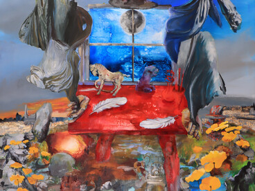 Pato Bosich, Belly of an Artist, 2024, acrylic and oil on canvas, 170 x 140cm 