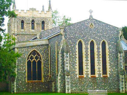 The historic St. John the Baptist Church in Royston, England