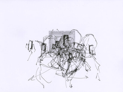 Larissa Fassler, Courbet - L'Origine du monde I (détail), 2023. Avec l'aimable autorisation du Musée d'Orsay