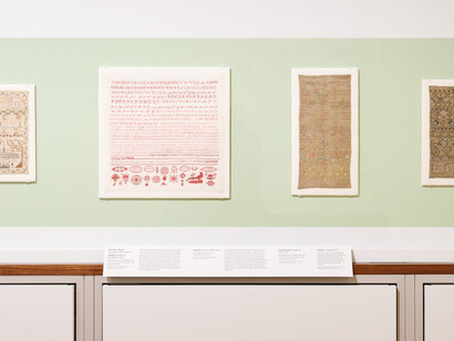 Embroidered histories, exhibition view. Courtesy of De Young Museum