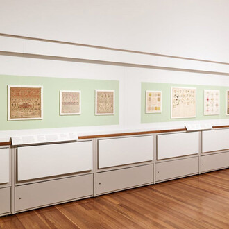 Embroidered histories, exhibition view. Courtesy of De Young Museum