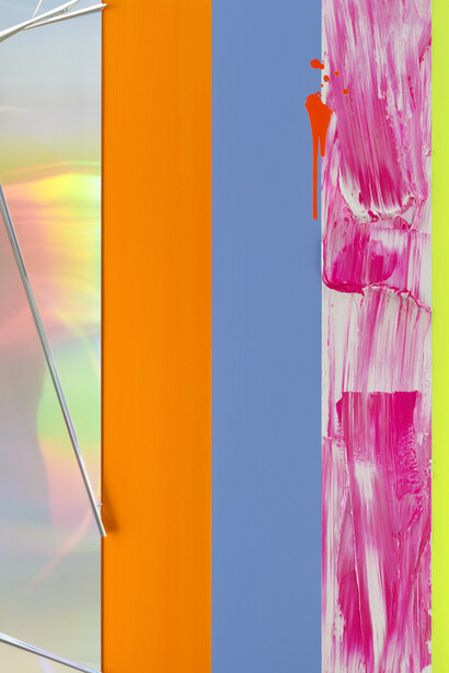 Anselm Reyle, Untitled (detail), 2025. Courtesy of Galeria Senda