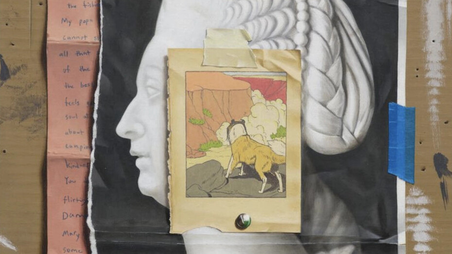 Mary Reid Kelley, Marie Antoinette and Lassie (detail), 2025. Courtesy of Pilar Corrias Gallery