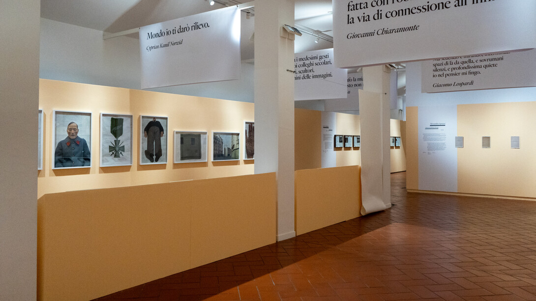 Various artists, Scrittura obliqua – Photography and poetry, exhibition view. Courtesy of Museo di Fotografia Contemporanea
