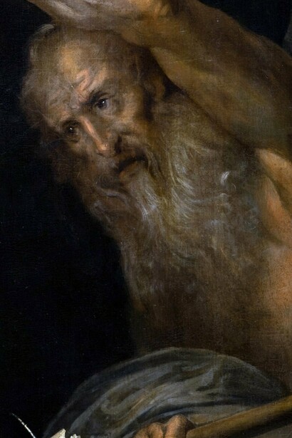 "Cronos", óleo sobre lienzo, anónimo, siglo XVII