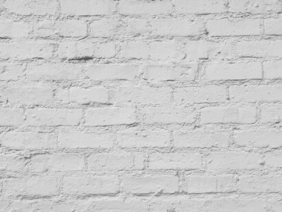 A white-painted brick wall showcasing subtle texture