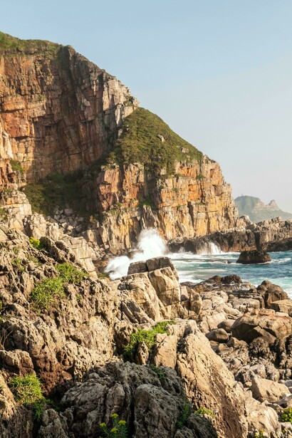 Hiking views near the Cape Bitou where sea and stone meet in Taiwan