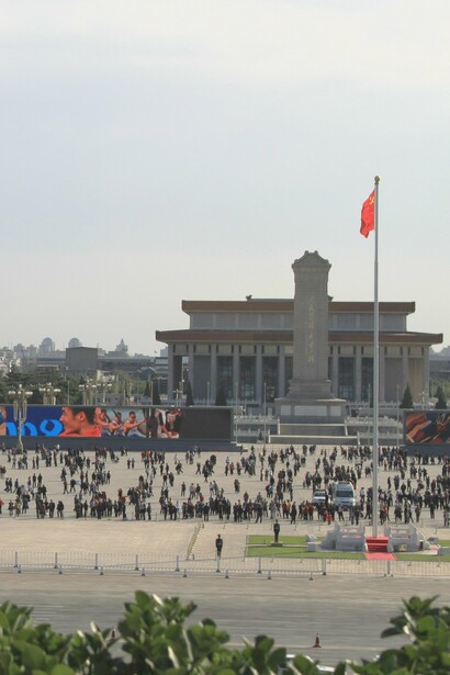 A sea of people in Tiananmen Square: communication without words, just shared