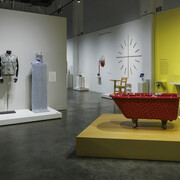 Buttons on! Exhibition view. Courtesy of Museum of Craft and Design 