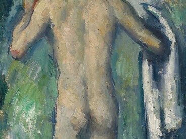 "Bañero de pie, visto de espaldas", óleo sobre lienzo, Paul Cézanne, 1879-1882
