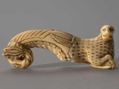 Handle of a crosier in the form of a dragon, 16th century. Courtesy of Menil