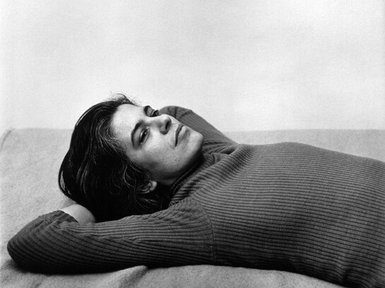 Peter Hujar "Susan Sontag," 1975. Vintage gelatin silver print. 19 7/8 x 15 7/8 inches; 50.5 x 40.3 cm (c) The Peter Hujar Archive LLC