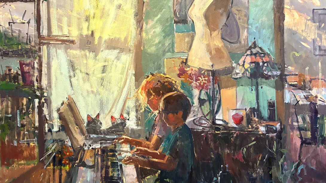 Amy R. Peterson, Homespun transcendence (detail). Courtesy of Beverly McNeil Gallery