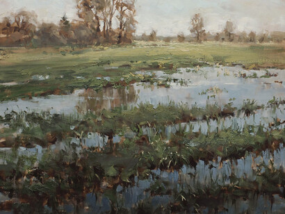 Mathias Meinel, Marshland I (detail), 2021. Courtesy of Grenning Gallery