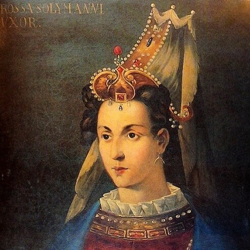 Ignoto, "Rossa Solymanni Uxor", Ritratto di Roxelana, XVIII secolo circa. Palazzo Topkapı, Istanbul, Turchia