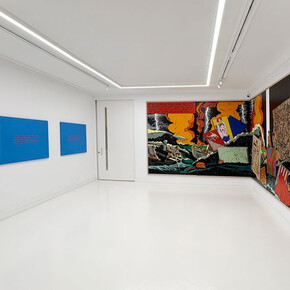 Álvaro Barrios, La multiplicación de los cuadros, vista de exhibición. Cortesía de la La Galería Fernando Pradilla 