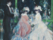 John Duncan Fergusson, The Terrasse, Le Touquet Casino, Night, detail, oil on canvas, H 55 x W 39 cm (H 21 5⁄8 x W 15 3⁄8 in)