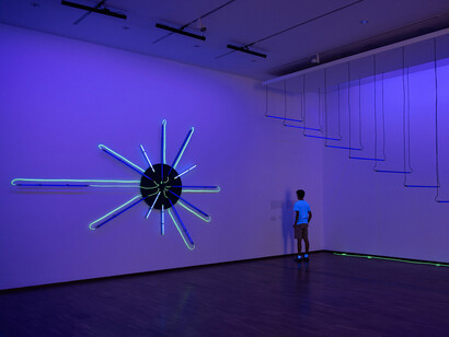 Brigitte Kowanz, Light is what we see, exhibition view. Courtesy of Albertina Museum