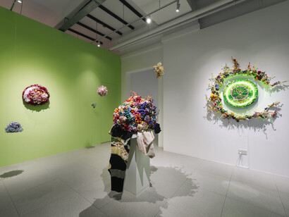 Various artists, Illuminations of women's prowess in art, science, technology and cultural infusions, exhibition view. Courtesy of Cuturi Gallery