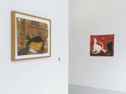 Arivanio, O bestiário de Kixelô, vista da exposição. Cortesia da Galeria Aura