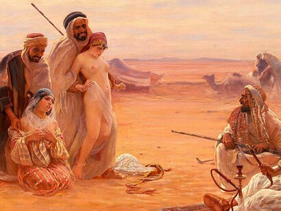Negociação de escravas cristãs. Entre os séculos XVI e XIX, milhares de europeus cristãos foram capturados por piratas muçulmanos — os corsários da Barbária — e vendidos como escravos nos mercados de Argel, Túnis, Trípoli e Marrocos. Estima-se que entre 1 e 1,25 milhão de europeus tenham sido escravizados nesse período. Homens eram usados em trabalhos forçados, como o remo nas galés; mulheres eram vendidas como concubinas ou empregadas domésticas