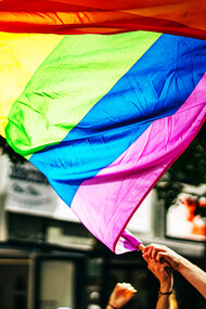 The LGBTQIA+ flag calling out for representation and recognition of all identities; acceptance for the LGTBTQIA+ community grows every day