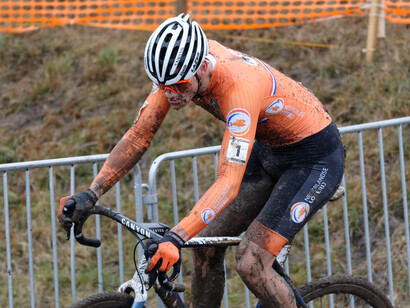 Mathieu van der Poel lors des Championnats du monde de cyclo-cross UCI 2020