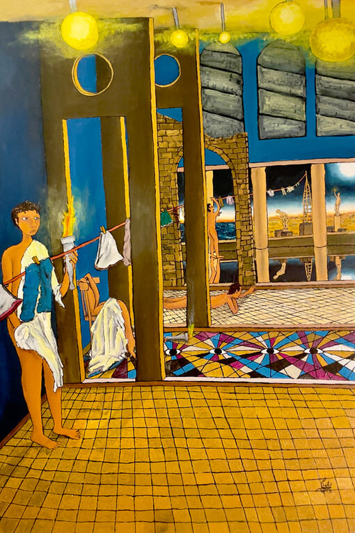 Essam Alaa, The knife and the apple. Courtesy of Mashrabia Gallery Of Contemporary Art