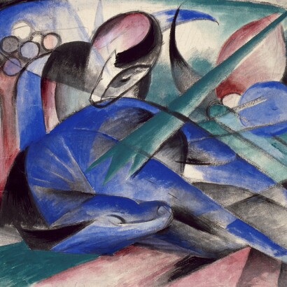 Franz Marc, "Dreaming horse", dettaglio, 1913. Guggenheim Museum, New York, USA