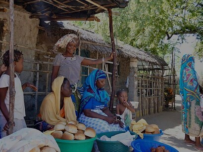 Mulheres no Mercado Municipal de Moçambique
