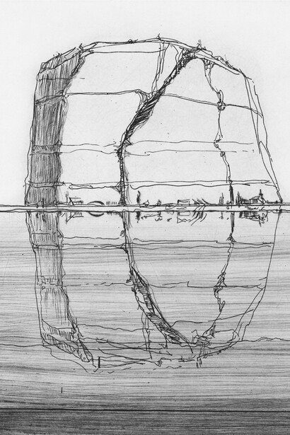 Wayne Thiebaud, Mountain lake, 2019. Courtesy of Crown Point Press