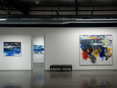 Jagath Weerasinghe, How many skies have fallen, exhibition view. Courtesy of Nature Morte