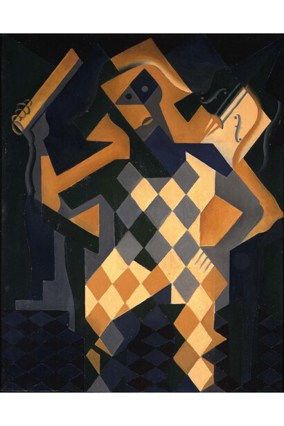 Juan Gris, Arlequín con violín, 1919, Óleo sobre lienzo, 91.7 x 73 cm