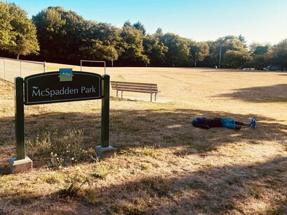 A view of park goers relaxing at McSpadden Park, Vancouver, Canada © Photo by John Macanas