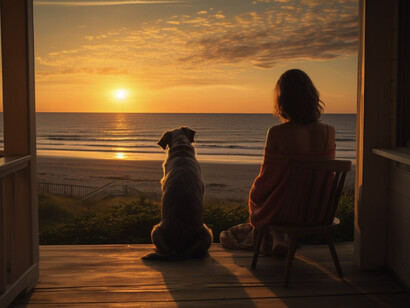 Vida y paz. Brindis primero, segundo y séptimo. Mujer con el mejor amigo de los humanos.