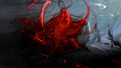 Fotografía de sangre de la fase menstrual del ciclo mensual de una mujer