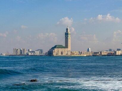 The Hassan II Mosque rising above the waves—an anchor in a shifting chapter of life
